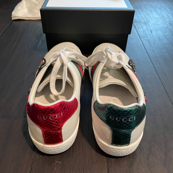 Gucci Ace Sneaker with Crystal Arrow Size 36 1/2 - Picture 7 of 10
